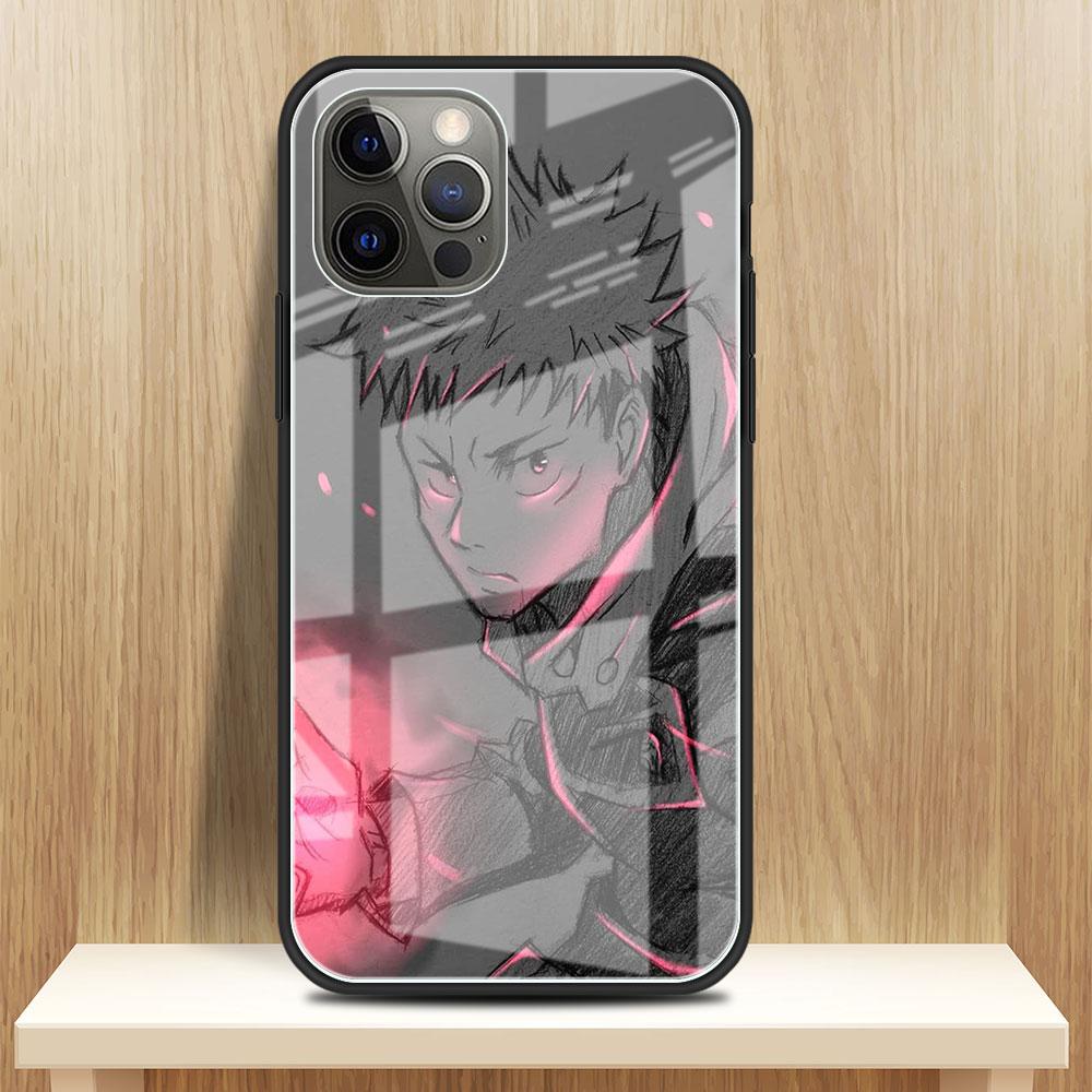 

Стеклянный чехол Jujutsu Kaisen для Apple iPhone 14 13 Pro 11 12 7 8 Plus SE 2022 XR X XS Max 6 6S, закаленный чехол для телефона iPhone 14 Plus