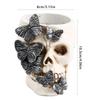 Halloween Decorative Pencil Holder Skull Butterfly Pen Cup Resin Pen Organizers Makeup Brush Holder for Desk Decoration