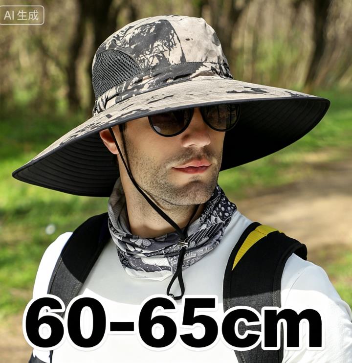 Large Shawl Sunscreen Neck Protection Big Brim Sun Hat Outdoor Leisure Mountaineering Fishing Cap Men Waterproof Fisherman Hats