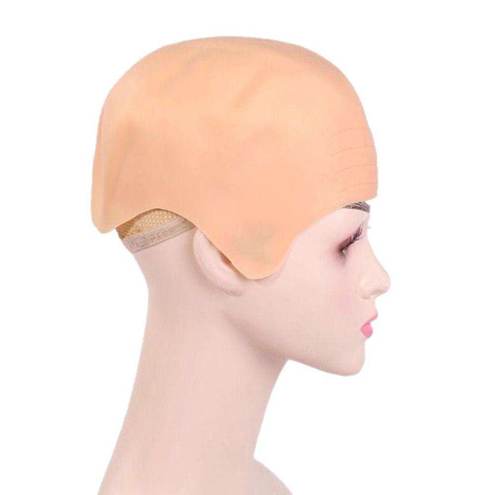 Nylon Latex Glatzenkappen Modische Glatzenperücke Kappe Neu Halloween Totenkopf Perückenkappe Erwachsene Männer