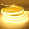 220V Waterproof Driverless COB LED Strip Light, Self-Adhesive for Outdoor, Home, and Ceiling Décor.