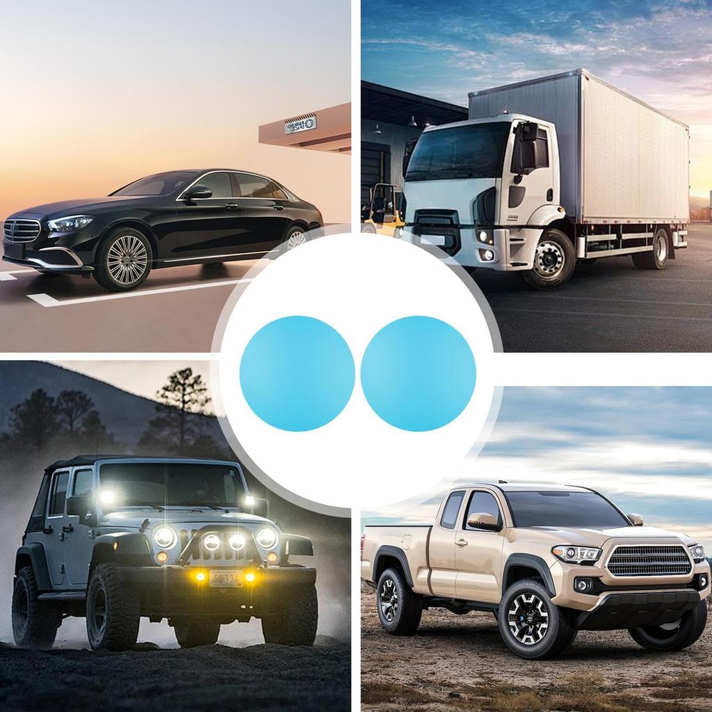 Kemol Car Rearview Mirror Film, Anti-Fog Mirror Film | 2 Pcs Car Side Mirror