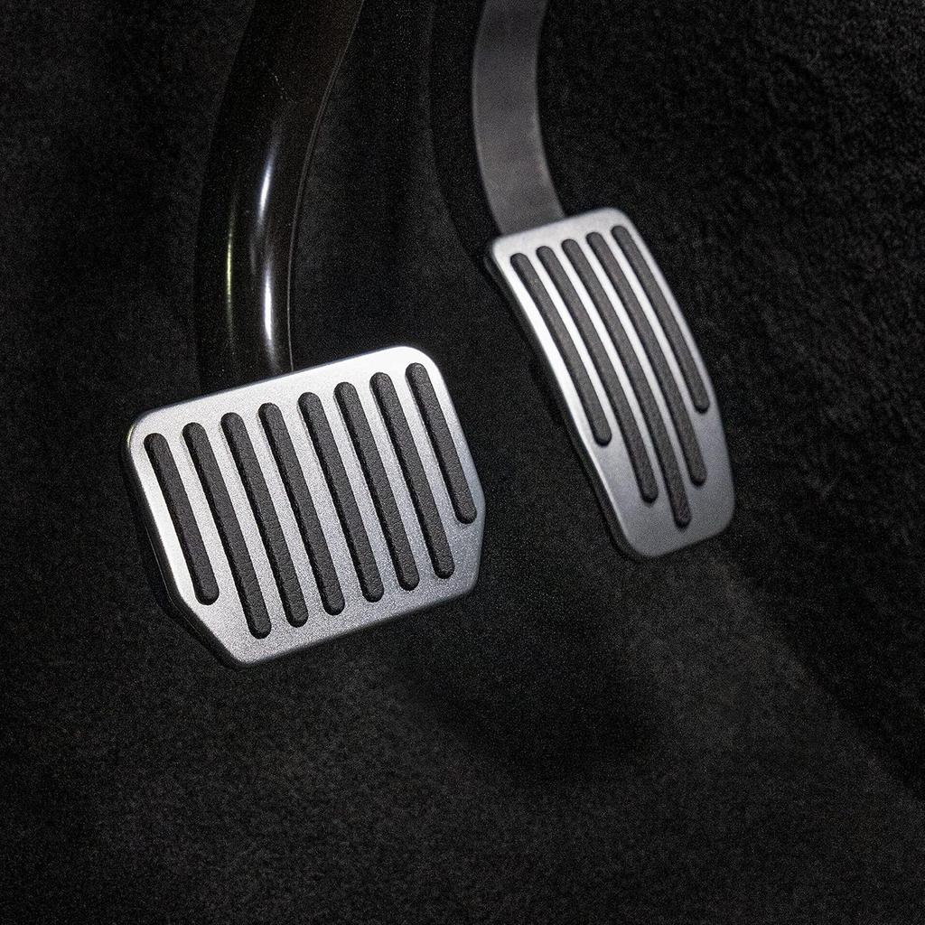 Nestour Foot Pedal Pad Replacement Fit For Tesla Model 3 Model Y 2016-2025, Auto Aluminum Pedal Covers Accessories, Non-Slip Accelerator Brake Foot