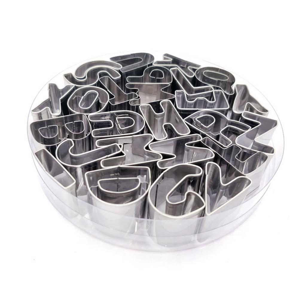 26pcs DIY Cake Cutter Alphabet Letters Shape Mould Fondant Cookie Biscuit Mold