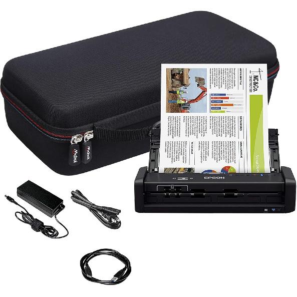 Mchoi Hard Portable Case Compatible with Epson Workforce ES-300W/ES-200/ES-300WR Wireless Color Portable Document Scanner