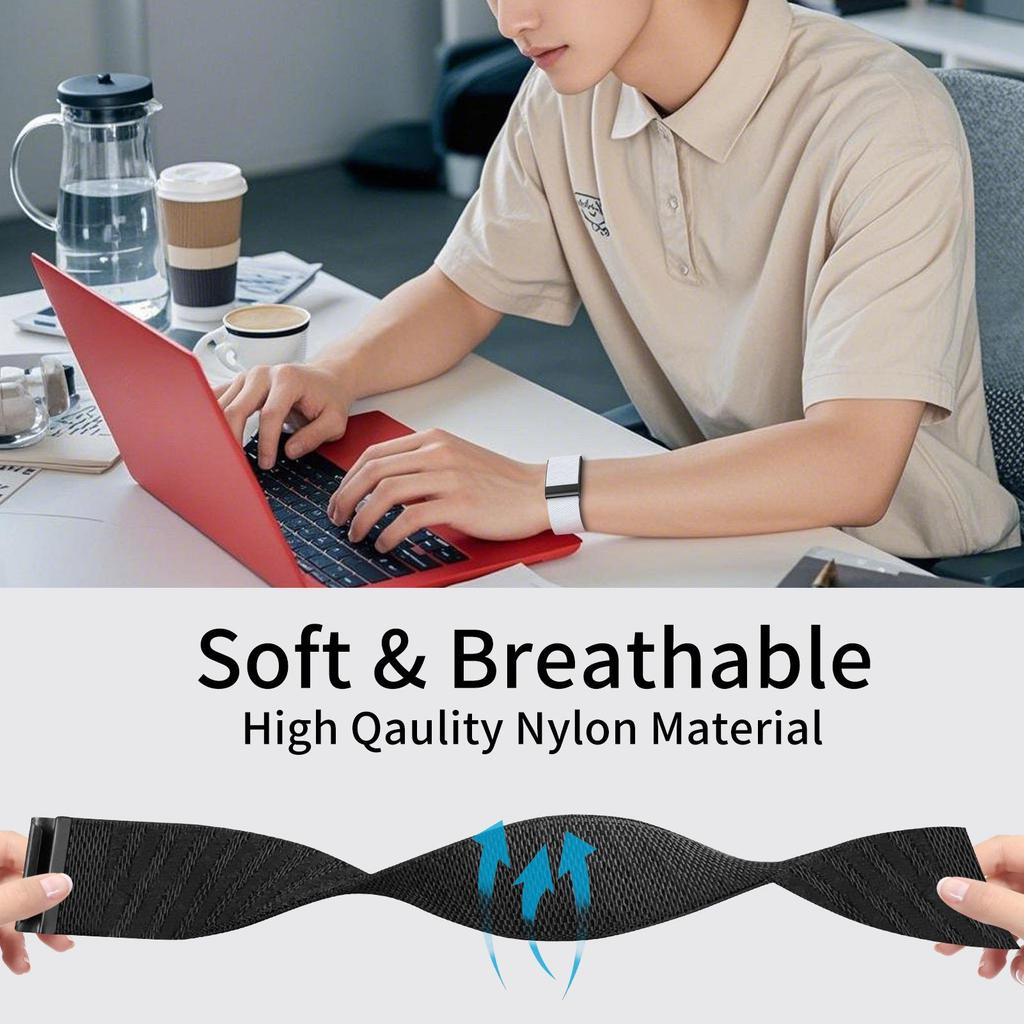WHOOP 4.0 Braided Nylon Sport Strap - Cashmere Elastic Bracelet for High-End Watches
