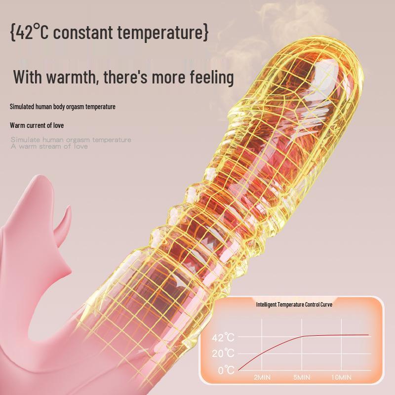 Long Love Women's Automatic Thrusting Vibrator - Telescopic AV Massager Adult Toy