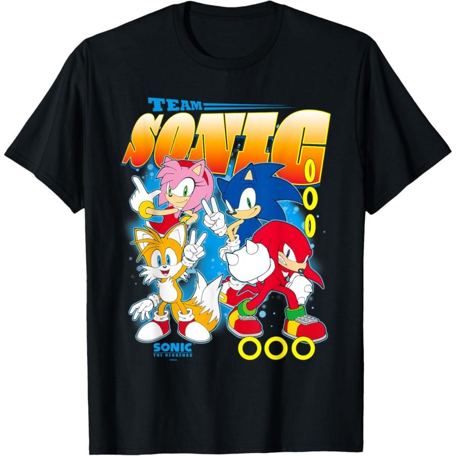 

Sonic The Hedgehog Team Sonic Amy Tails & Knuckles T-Shirt(1) XXXXXL чорний