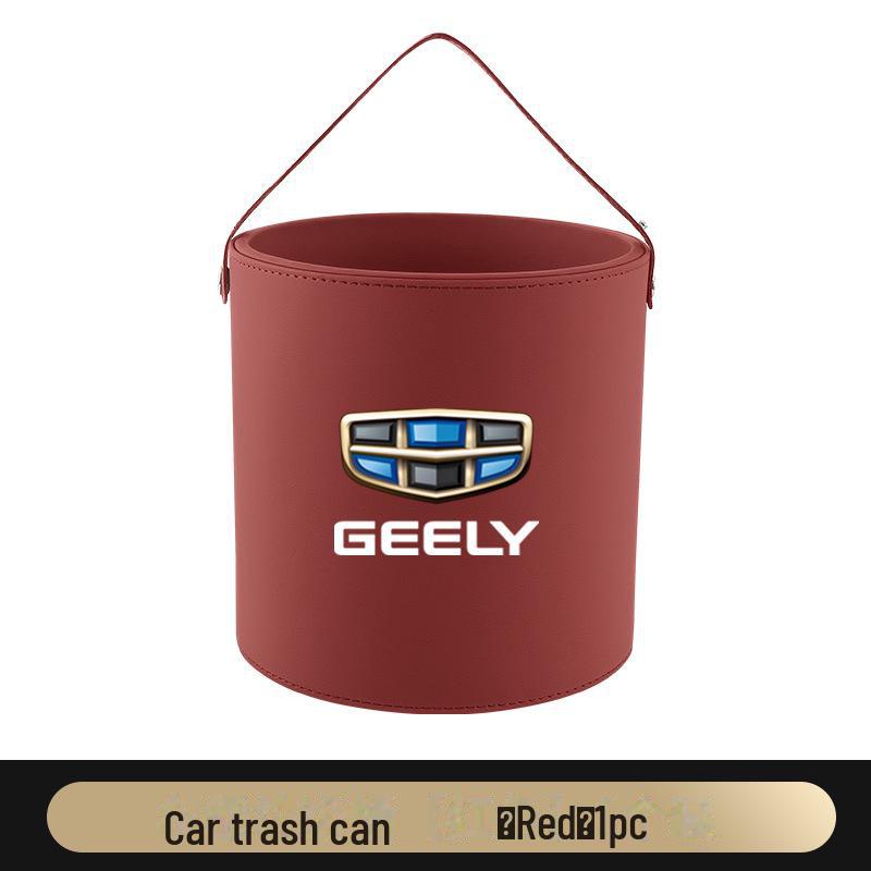 Geely Car Leather Trash Can: Compatible with Binrui, Dihao S, Xingrui, Borui, Binyue, Xingyue L, and Jiaji Models