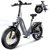 Bicicleta Elétrica Dobrável iScooter EB8 Motor 750W Bateria 48V15Ah Pneu 20 polegadas Bicicletas Elétricas para Deslocamento na Cidade