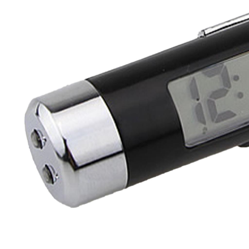 2 v 1 Auto Elektronické Hodiny Teploměr Svítící LED Digitální Displej Výdech Klimatizace Teploměr