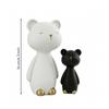 2 Pieces BearShaped Tabletop Ornament Minimalist Bear Shelf with Accents Contemporary