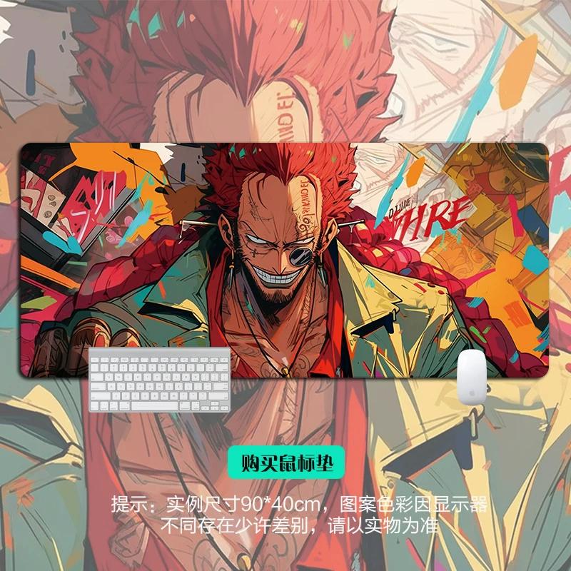 Shounen Anime ONE PIECE Leather Mouse Pad Oversized Anime E-sports Game Table Mat Notebook Keyboard Non-slip Waterproof Mouse Pad Office Desktop Pad