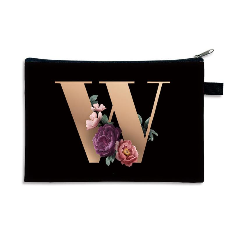 Kreativní potisk písmen malá taštička na drobné polyester zip malá taška multifunkční úložný prostor příruční peněženka