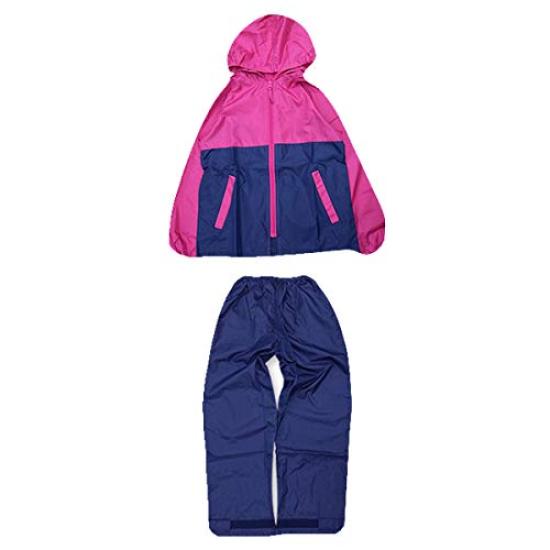 

Kodomo Jikan XYZ Raincoat Set for Kids and Perfect for and Rain Suits Size Juniors, Camping, Windbreaker, (Pink, 140cm) розовый