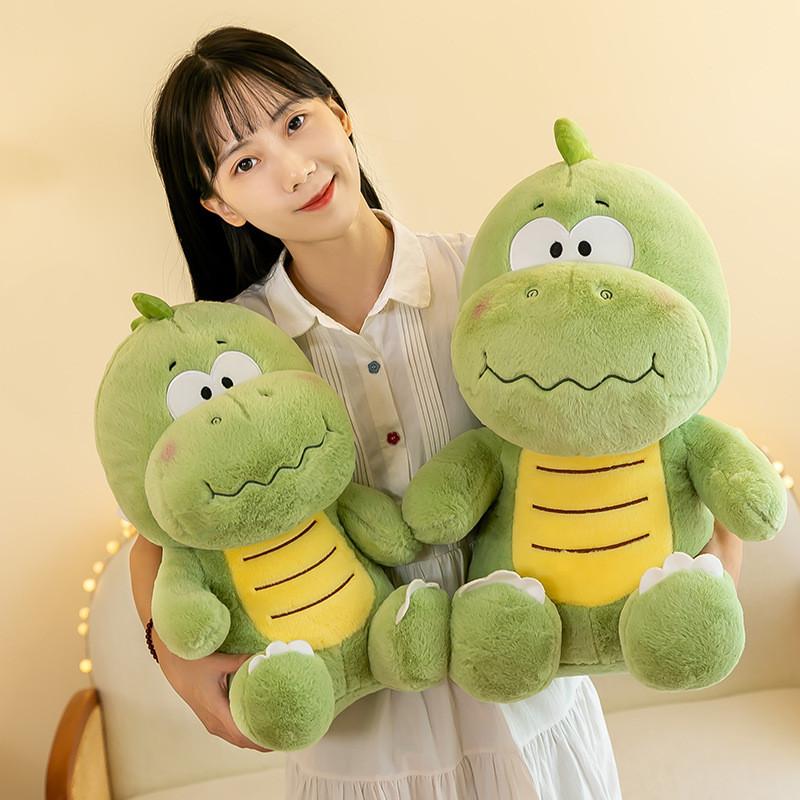 Green Dinosaur Cartoon Plush Doll Childrens Birthday Gift Toy Decoration Room