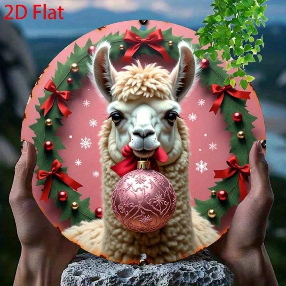 Vintage Tin Sign Christmas Moose Wall Art Metal Decor Retro Snowflake Cafe Bar