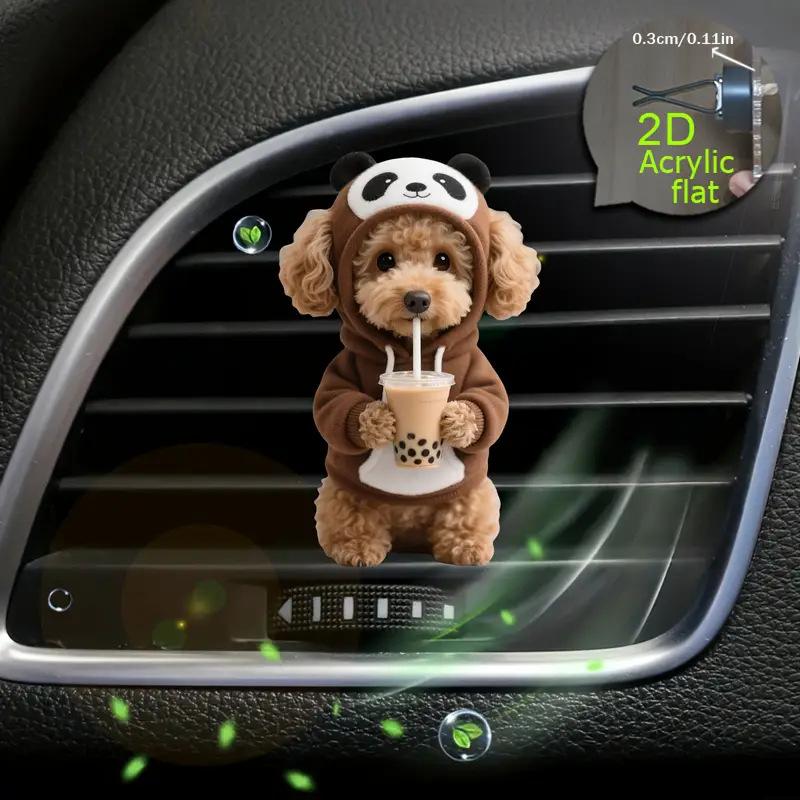 Acrylic Car Vent Clip Aromatherapy Air Freshener Holder 2D Decorative Clip For Car Ac Vents