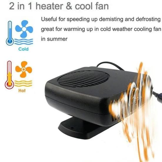 Car Heater Fan 12V 24V 200W Dual Function Defroster Defogger Cooler Dryer Hot Cold Air Fan Fast Heating Auto Windshield Frost Remover