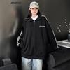 Men's American Retro Three-Stripe Half-Zip Pullover Sweatshirt - Spring/Autumn 2025 Sports Trend Jacket