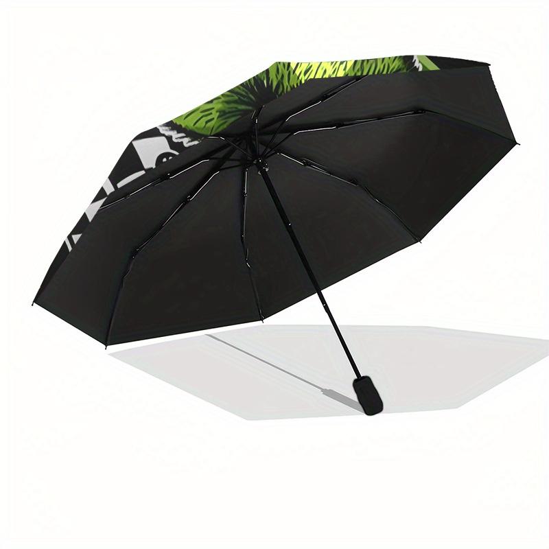 Speed Demon Umbrella Cute Umbrella with Cute Design, Portable 3 Fold Compact Umbrella for Men & Women,S352