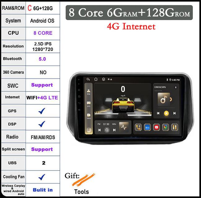 10.1 Lnch For Hyundai Santa Fe IX45 2018 2019 2020 Car Video CarPlay Stereo GPS Navigation Autoradio Multimedia Auto