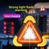 Triángulo de advertencia para coche con luz LED solar y señal de emergencia reflectante