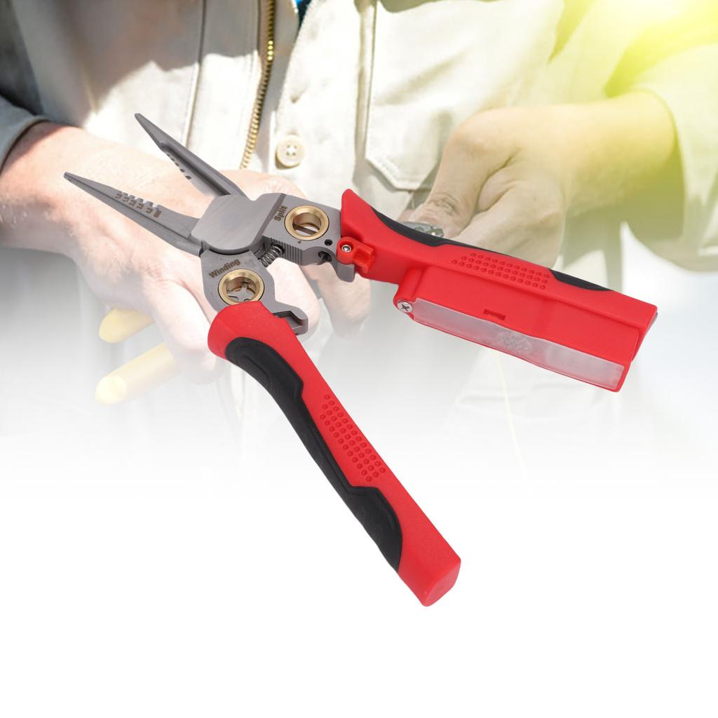8 in 1 Wire Stripper with Voltage Test Function Electrical Cable Cutter Crimper Electrician Pliers