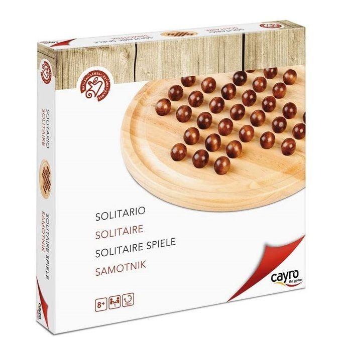 Jeu De Plateau - CAYRO - 630 - Solitaire En Bois - Age Minimum: 5 Ans - Dimensions: 30x4x30 Cm