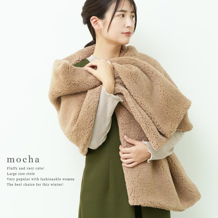 Prime la Faux Fur Neck Fluffy and Perfect for Fall and Perfect for Cold Stylish or Gift Idea Women's Warmer, Warm, Winter, Weather, Gift, (Mocha)