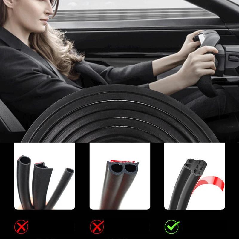 1 Stück Gummi 5M Doppelschicht B-Typ Auto Dichtungsstreifen Universelle Auto Tür und Kofferraum Verdicken Geräuschdämmende Dichtungs Zierleisten Teile