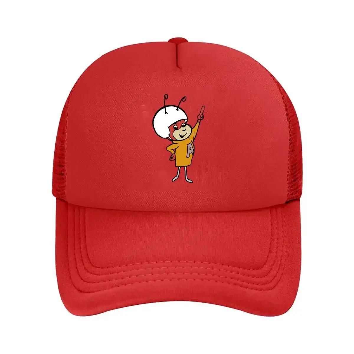 Ant Hero Playful Inspired Cartoon Character Design Mesh Baseball Cap One Size