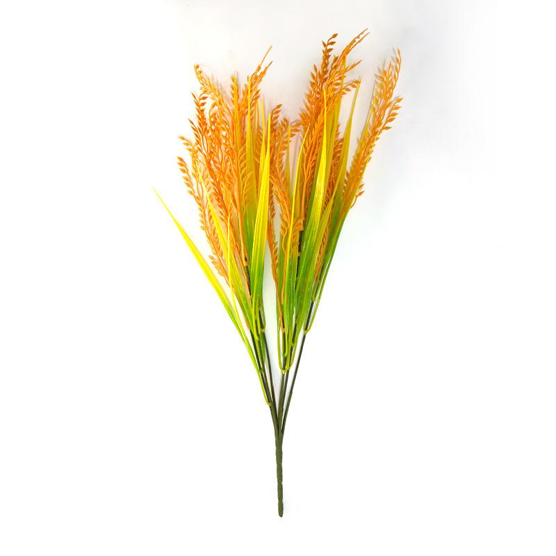 Simulation 7 Fork Rice Wheat Ears, Shooting Props Garden Engineering Decoration, Fake Bouquet Ornament, Rice Simulation Plant