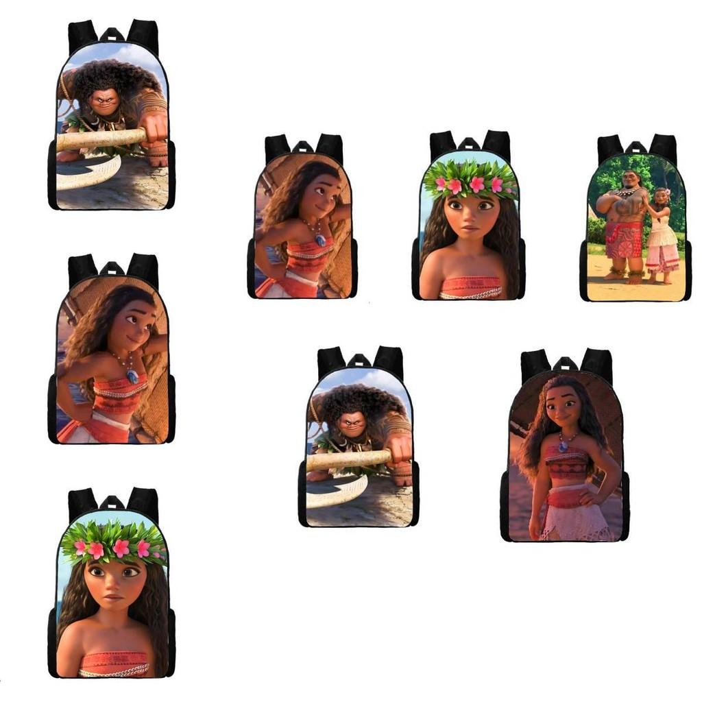 Moana Ocean Theme School Backpack With Waterproof Oxford Fabric For Elementary Students