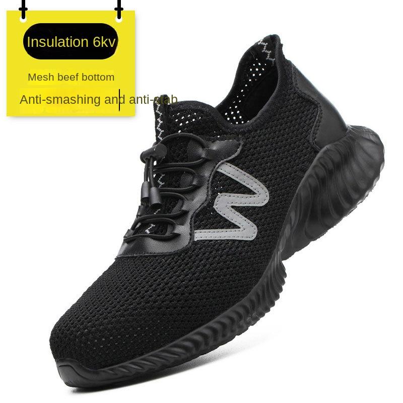 Pracovné poistenie Obuv Pánske oblečenie proti rozbitiu a prepichnutiu Letná priedušná pracovná obuv Bezpečnostná obuv