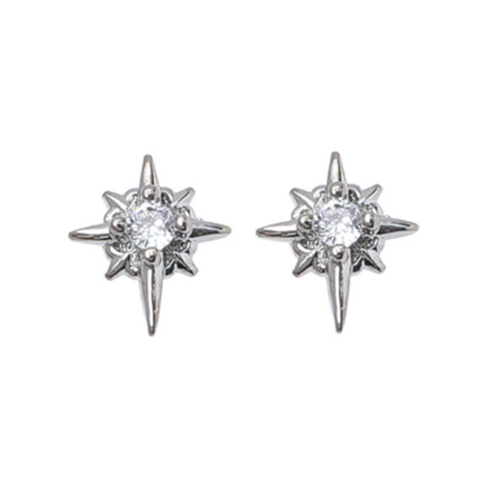 Fashion Star Shape Cute Zircon Earrings Women Evening Party Jewelry