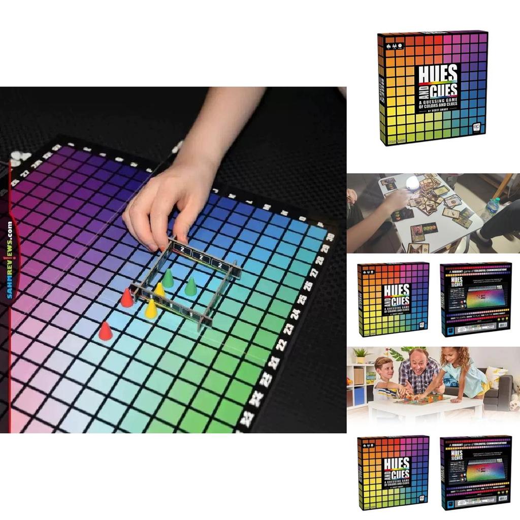 Hues And Cues Un Gioco di Indovinelli di Colori Indizi Puzzle Giocattolo con Componenti in Plastica per Attività Familiari e di Festa