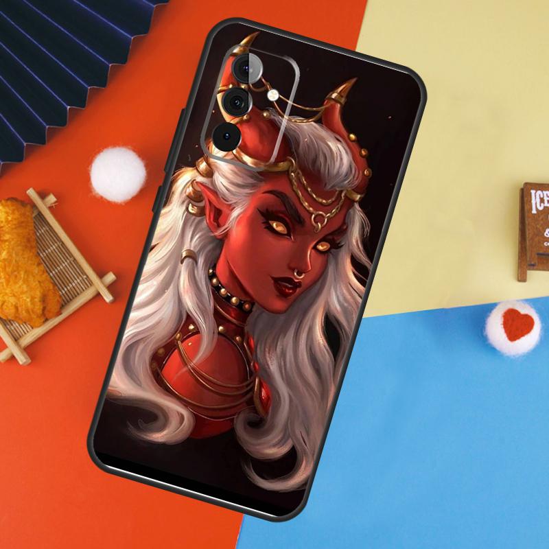 Aesthetic Devil Woman Bad Girl Case For Samsung Galaxy A53 A33 A13 A54 A34 A14 A56 A36 A16 A06 A12 A32 A52 A35 A17 A15 A55