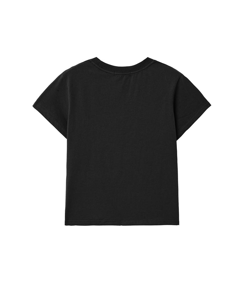 Yuupeu Lettering Jewel Tee - Black