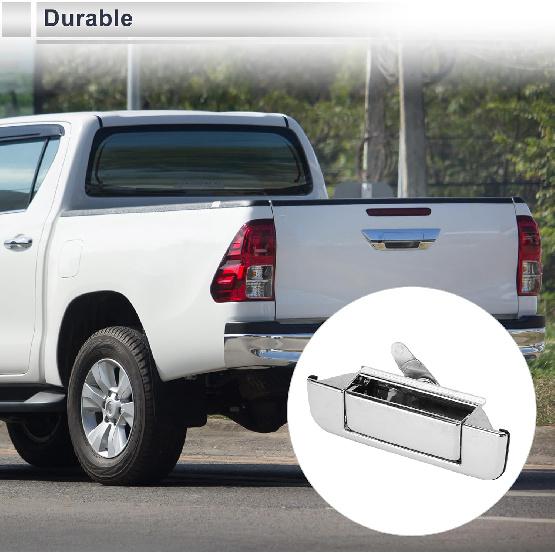 Car Back Rear Exterior Door Tailgate Handles for Toyota Pickup 1989-1995 Durable Tailgate Replacement Handle No.6909089101 ABS Metal Silver Tone 1 Pc
