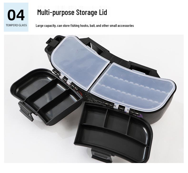 Portable Fishing Waist Bag and Lure Box for Sea, Stream, and Wild Fishing.