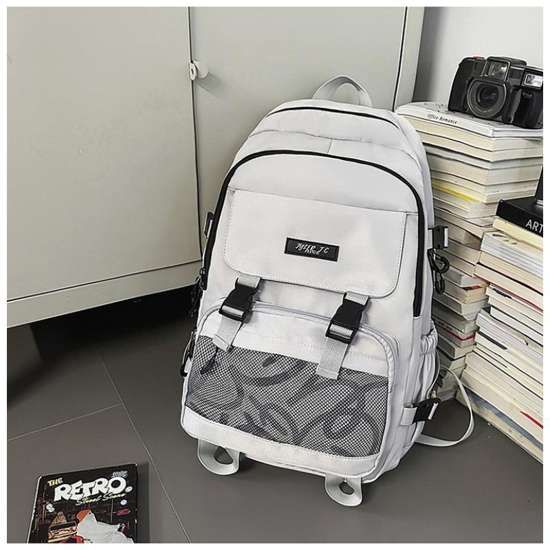 School Bag New High-value Tooling Style Fresh and Simple Backpack Couple Light Travel Large Capacity Backpack