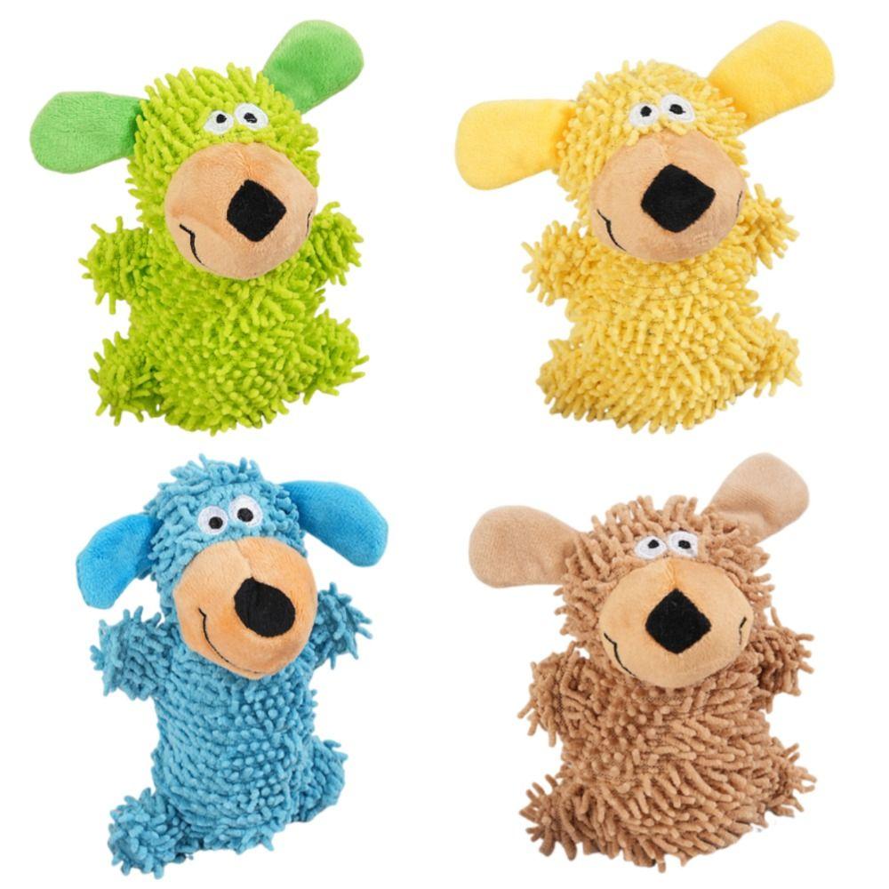 Creative Squeaky Dog Toy Bite-resistant Pet Chew Plush Toy Pet Shake Sound Toy Grinding Teeth