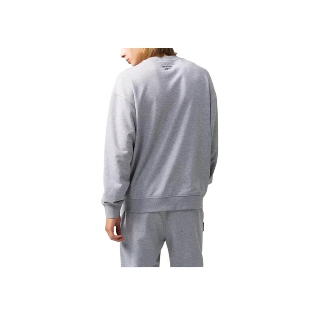 Reebok American Vintage Soft Comfortable Crew Neck Pullover Letter Long Sleeve Sweatshirt Unisex sweatshirt Light-Gray 24FRM313UGG3