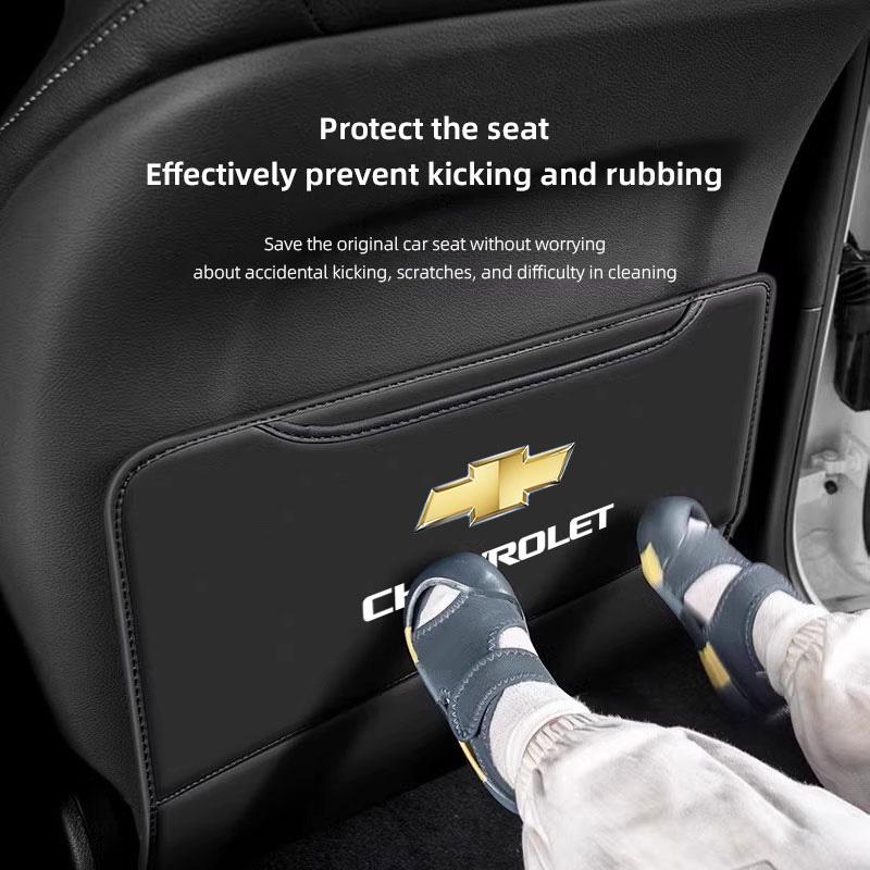 AABHK1 2Pcs Car Seat Anti Kick Pad Protective Cover Auto Accessories For Chevrolet Cruze Malibu Colorado Suburban Equinox Blazer Trax