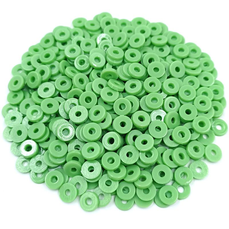 

200 шт. 6 мм однотонные акриловые плоские круглые бусины в стиле бохо, свободные бусины для браслетов, ожерелий, изготовления ювелирных изделий зелёный