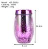 10Oz Egg Cup Double-Layer Acrylic Gold Onion Sequins Creative Water Cup Electroplating Gradual Change Color Water Cup