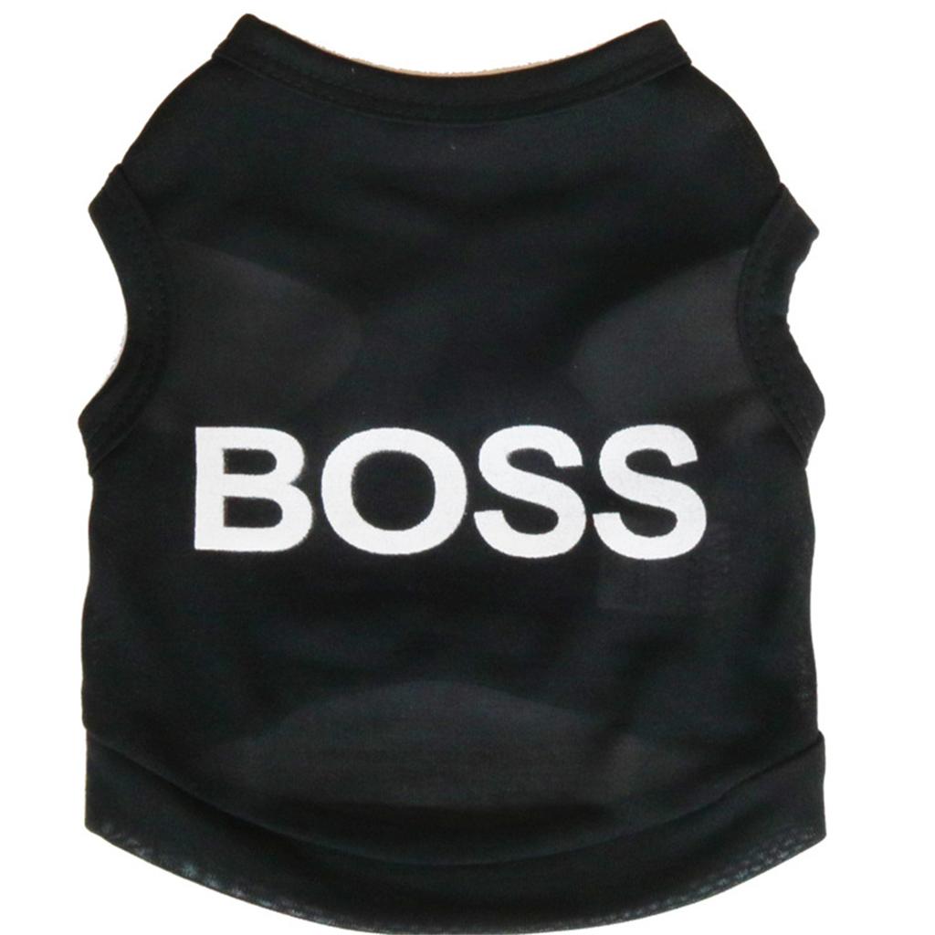 Puppy Shirt Pet Black Printed T Shirt Puppy Boys Girls Clothes Vest