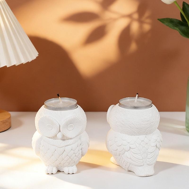 Food Grade Silicone Owl Candle Making Mould Heat Resistant For Home Decoration