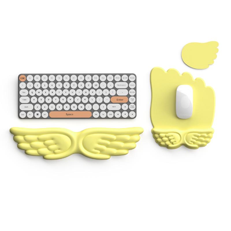 Silikon-Memory-Schaum-Handgelenkauflage für Maus und Tastatur mit Handyhalter